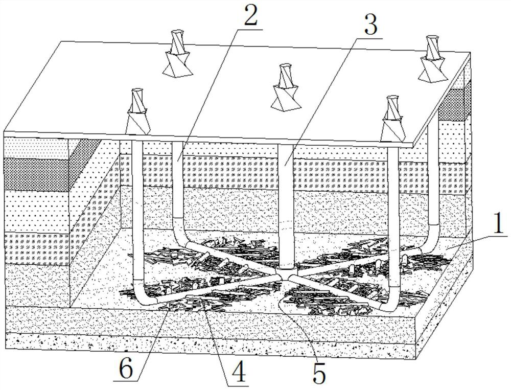 Underground in-situ fluidized mining method for deep coal resources
