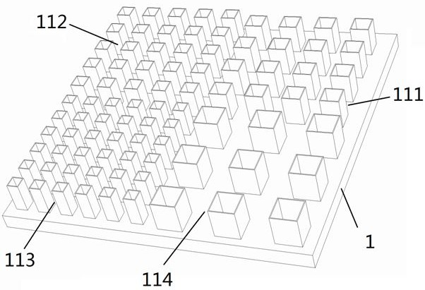 Broad-spectrum multi-band detection structure with enhanced selective absorption and its preparation method