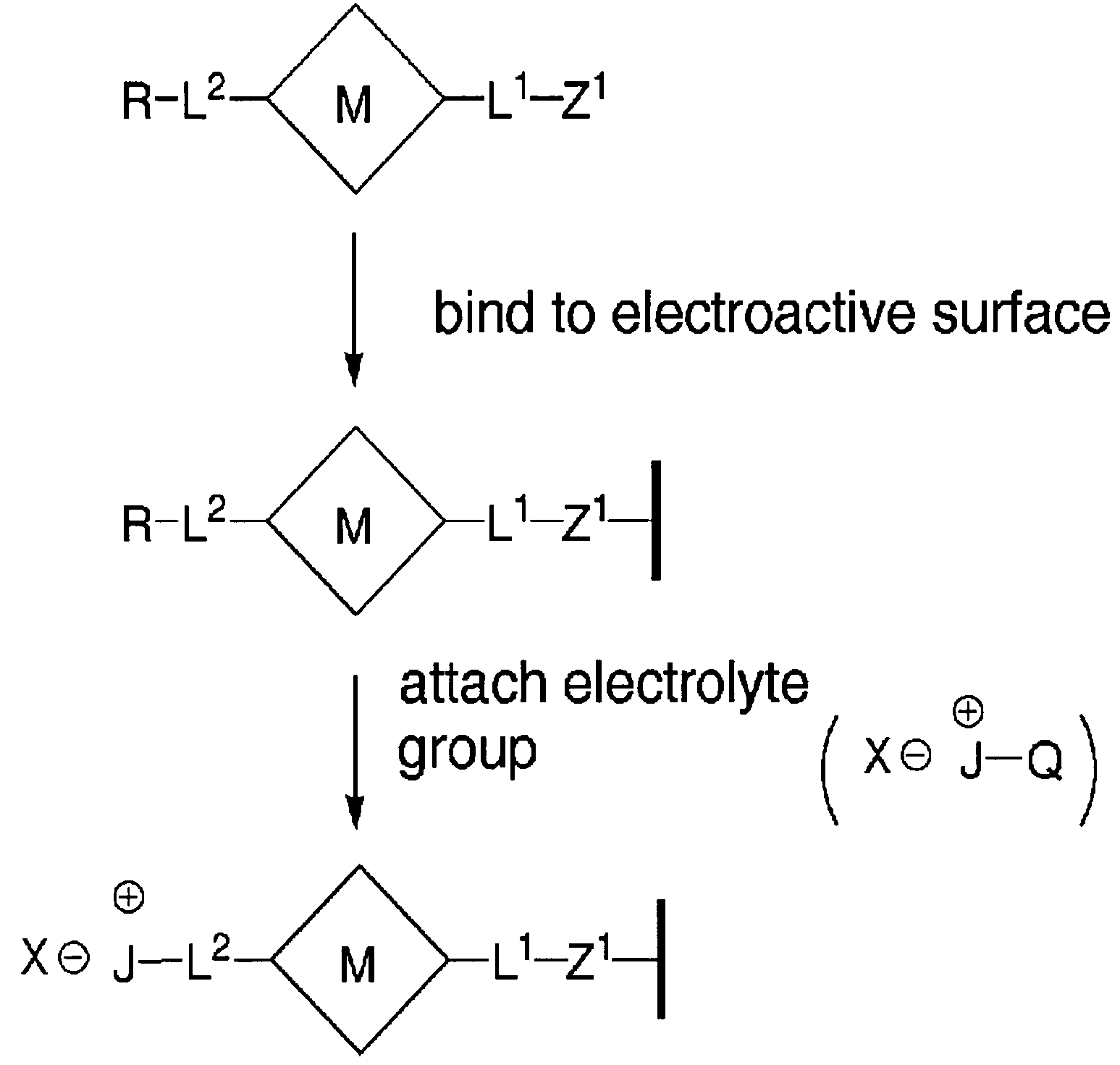 In situ patterning of electrolyte for molecular information storage devices