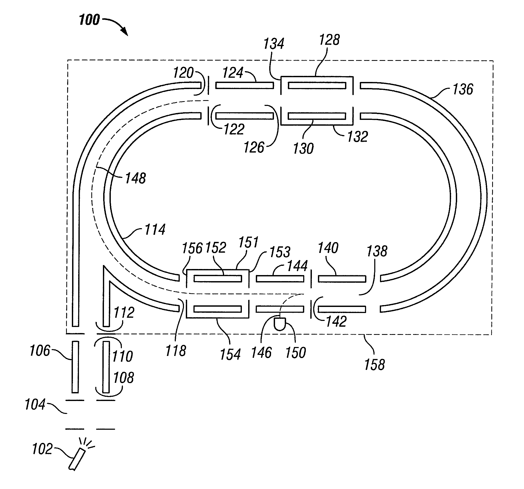 Mass spectrometer with looped ion path