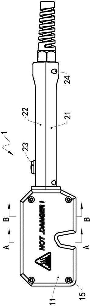 Inductive heating head and device for vehicle maintenance