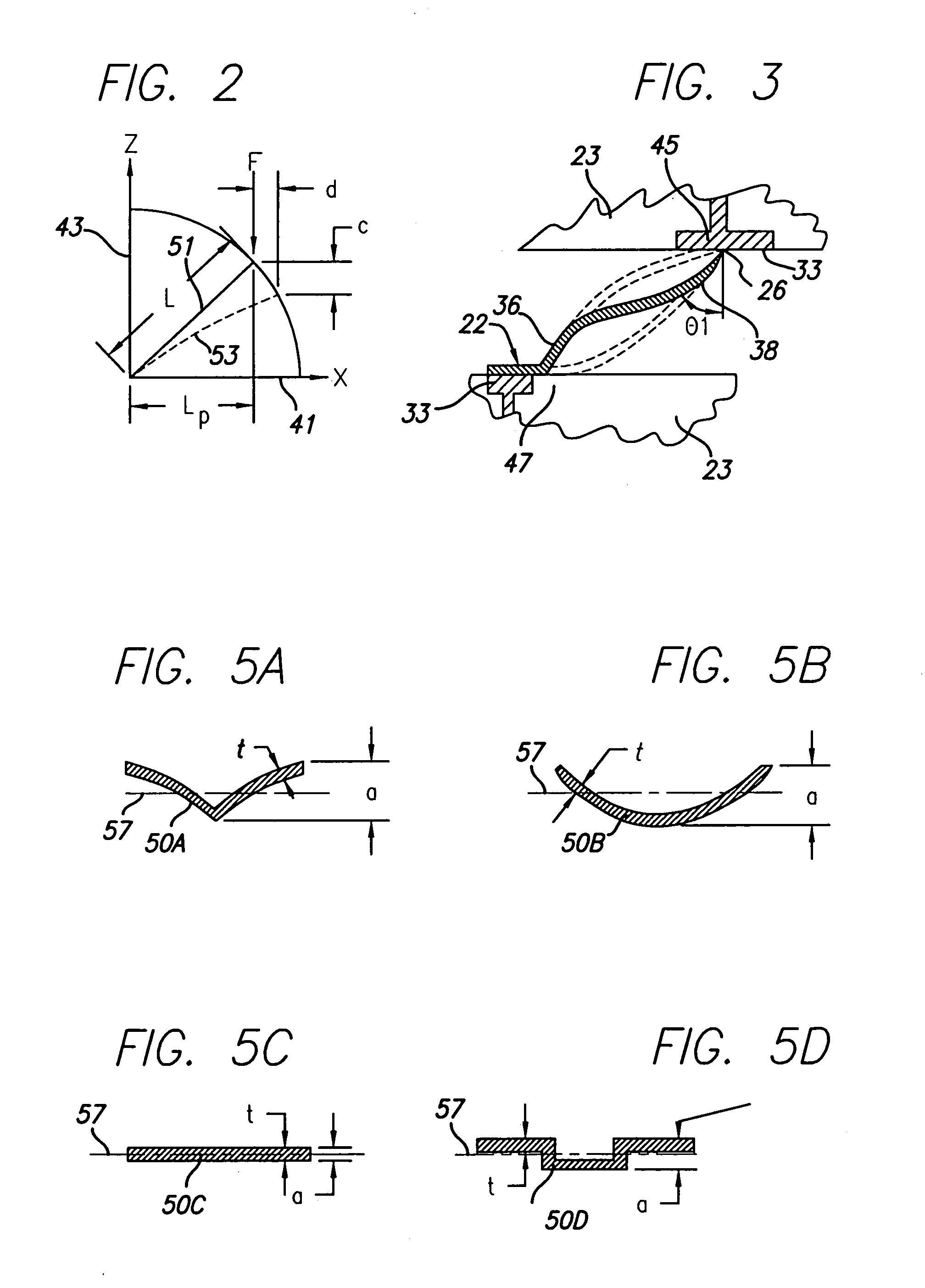Lithographic type microelectronic spring structures with improved contours