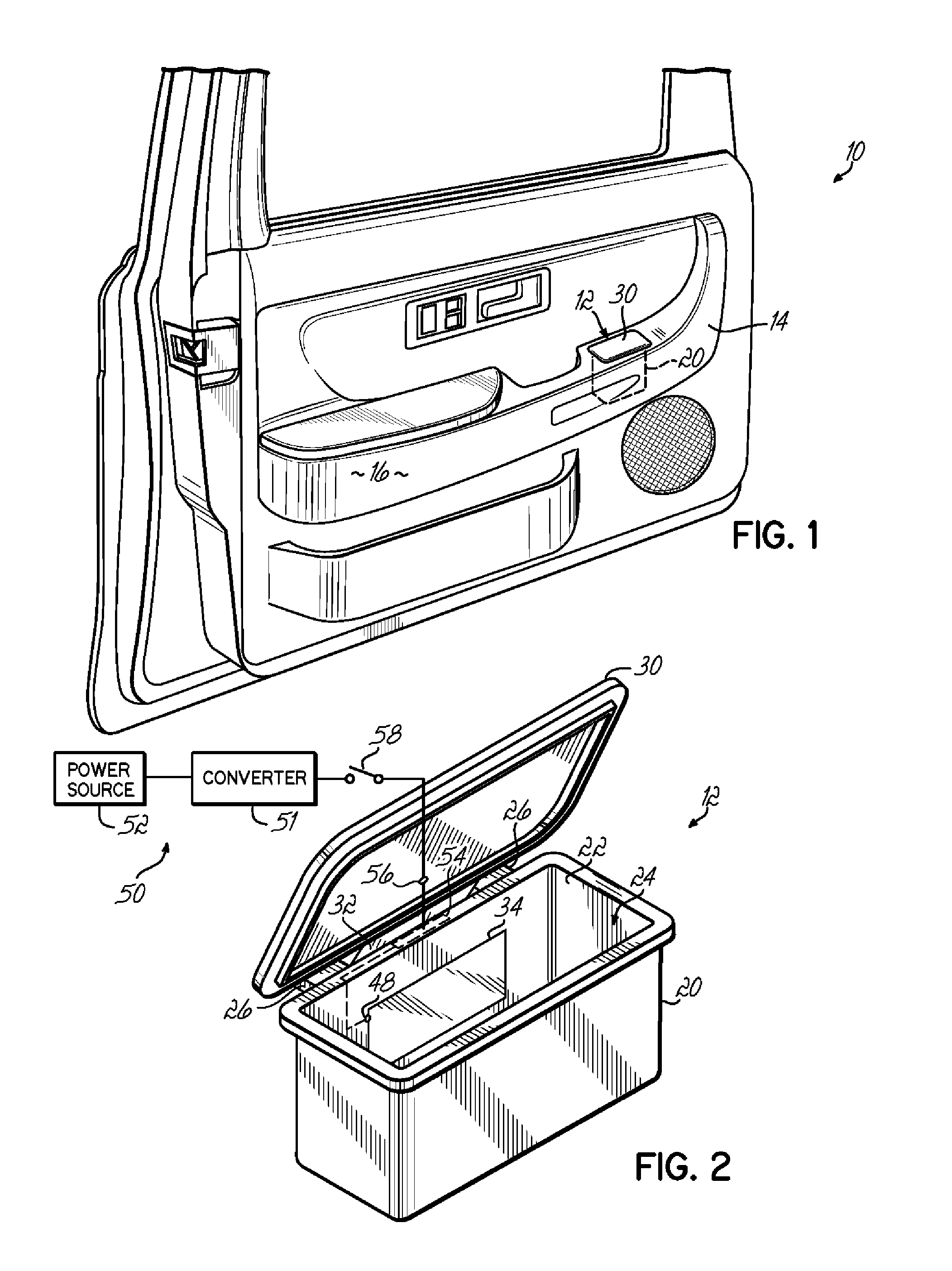 Automotive ashtray having an electroluminescent lamp and method of making the same