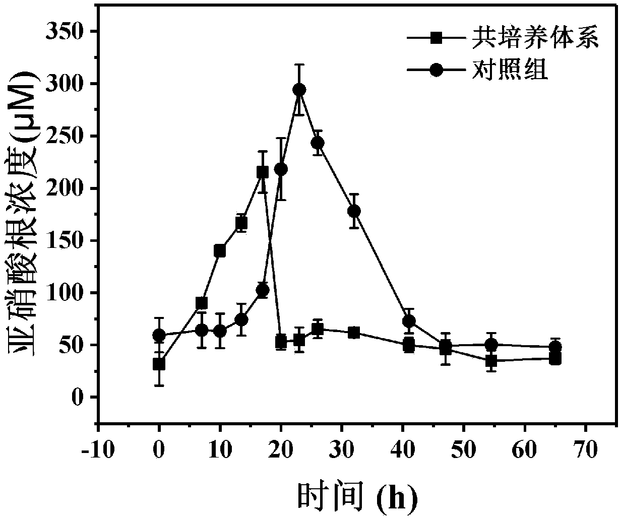 Method for promoting stable and rapid implementation of denitrification process through microorganism co-culture