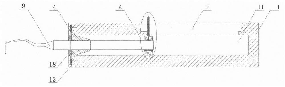 Cleaning device and cleaning method for oral probe