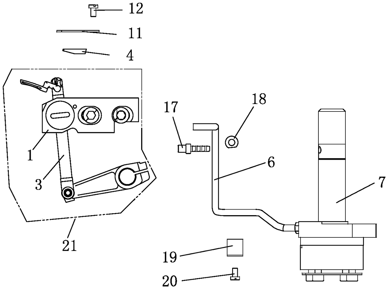 A forced oil return mechanism of looper slide bar on sewing machine