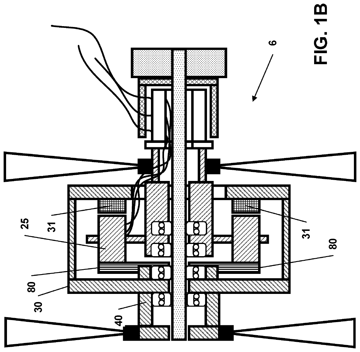 Counter-rotating axial electric motor assembly