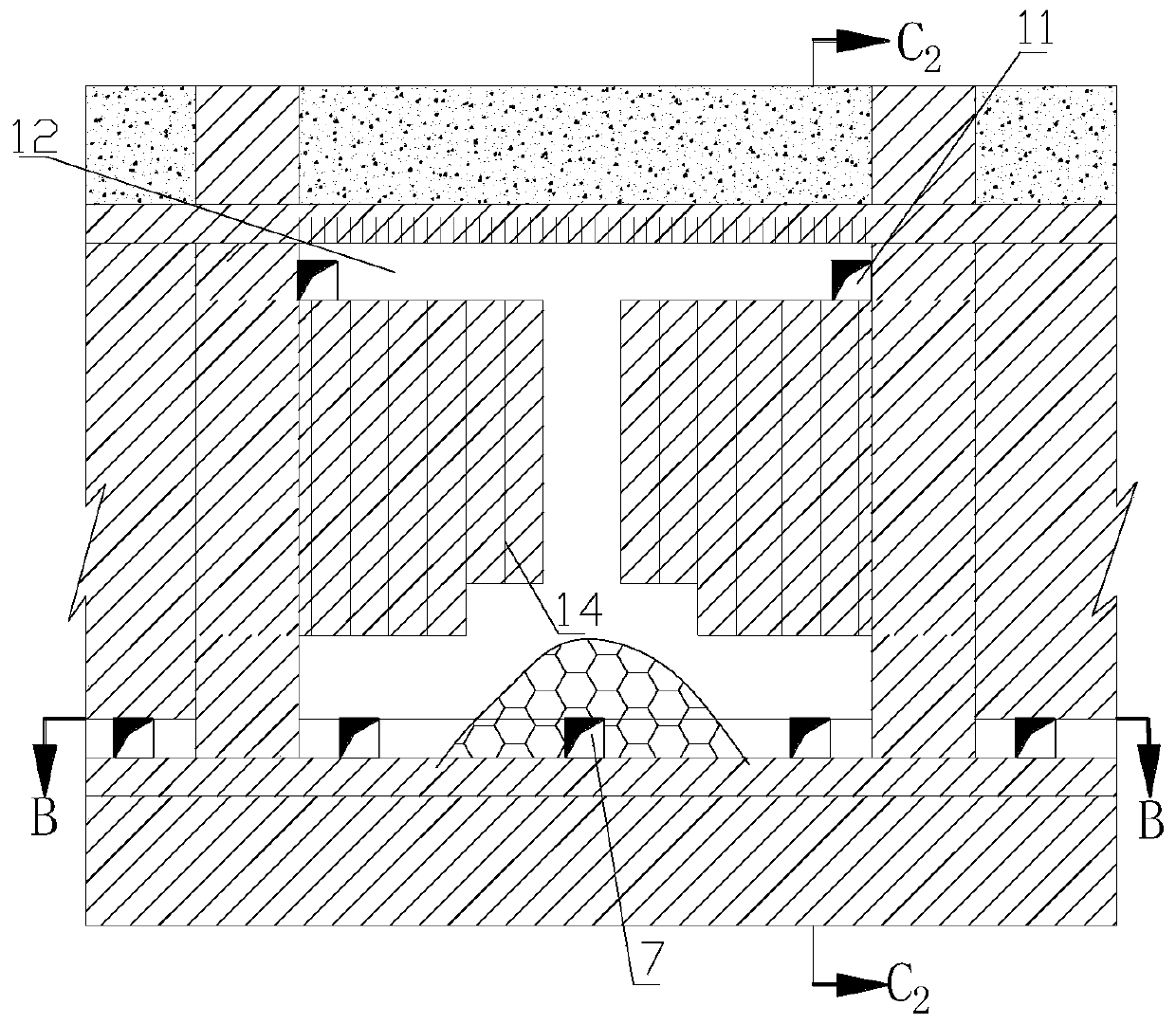 Safe and efficient mining method for steeply-inclined and two-layer ore body