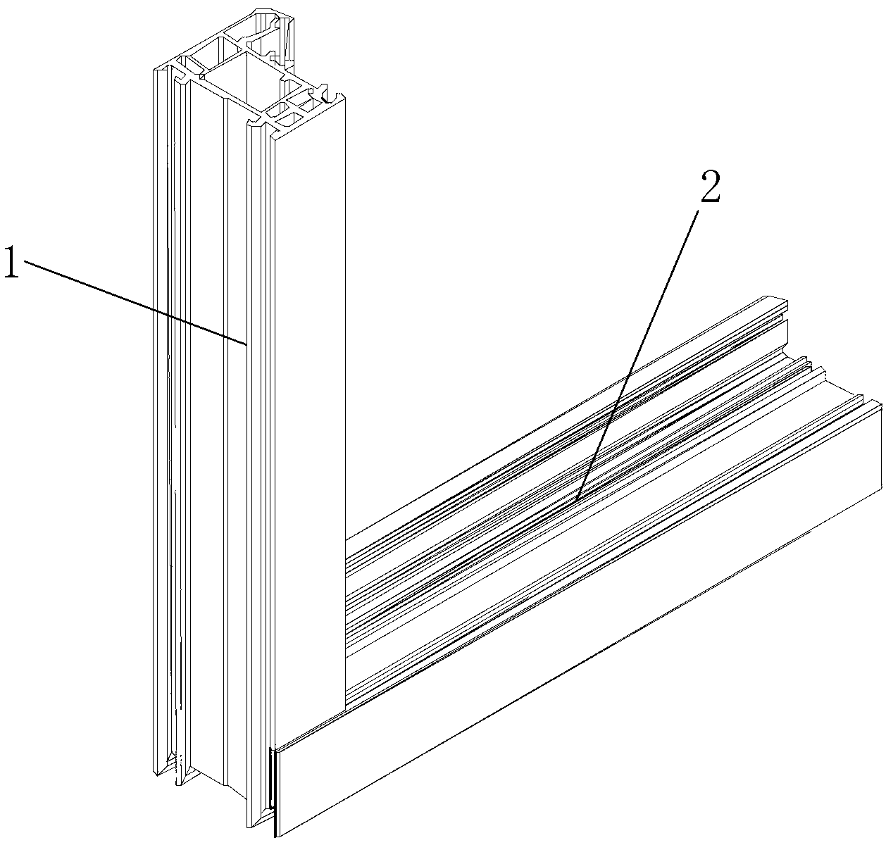 Novel corner connection structure for door and window profiles