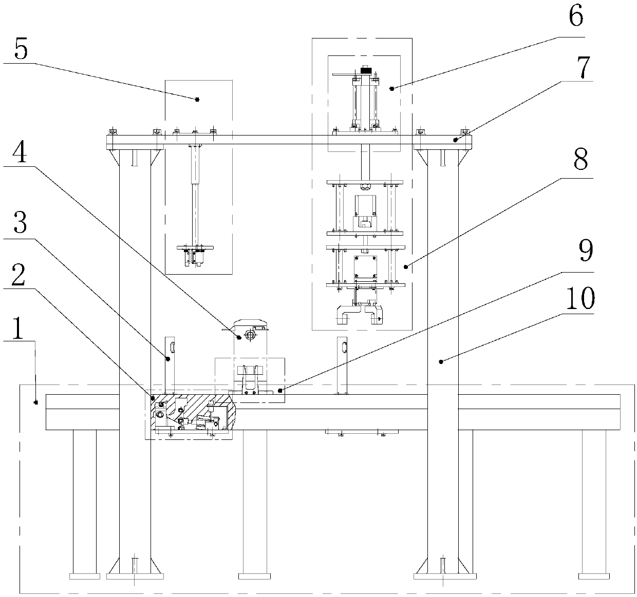 Compressor shell cover preassembled flatness detecting and adjusting mechanism