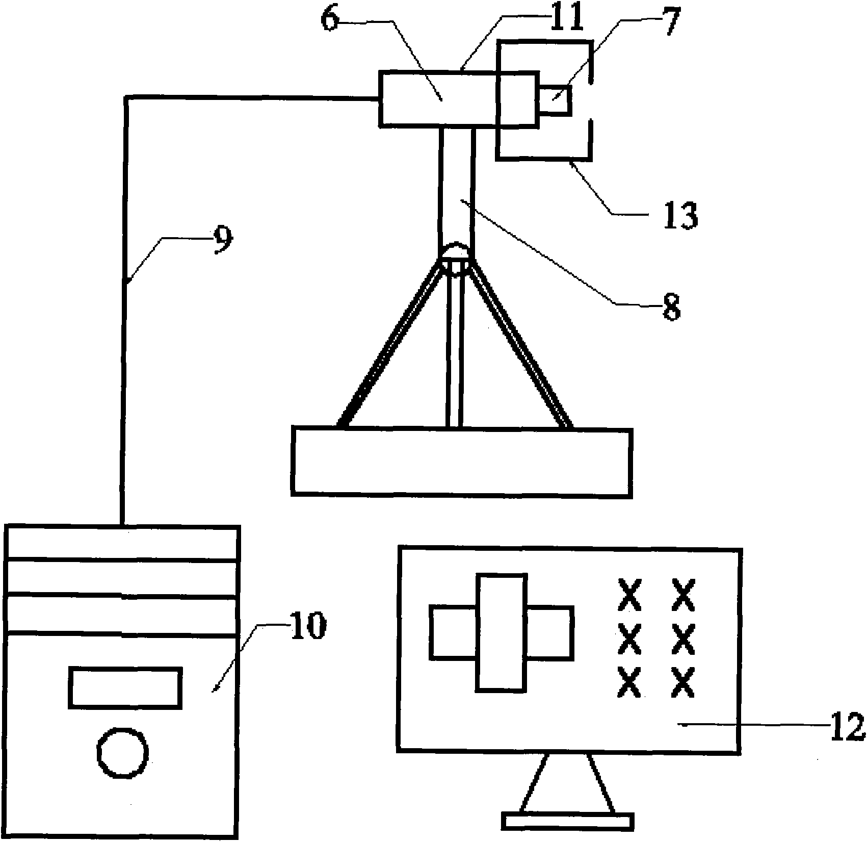 Near-infrared vision sensing detection device for large-scale high-temperature forgeable piece