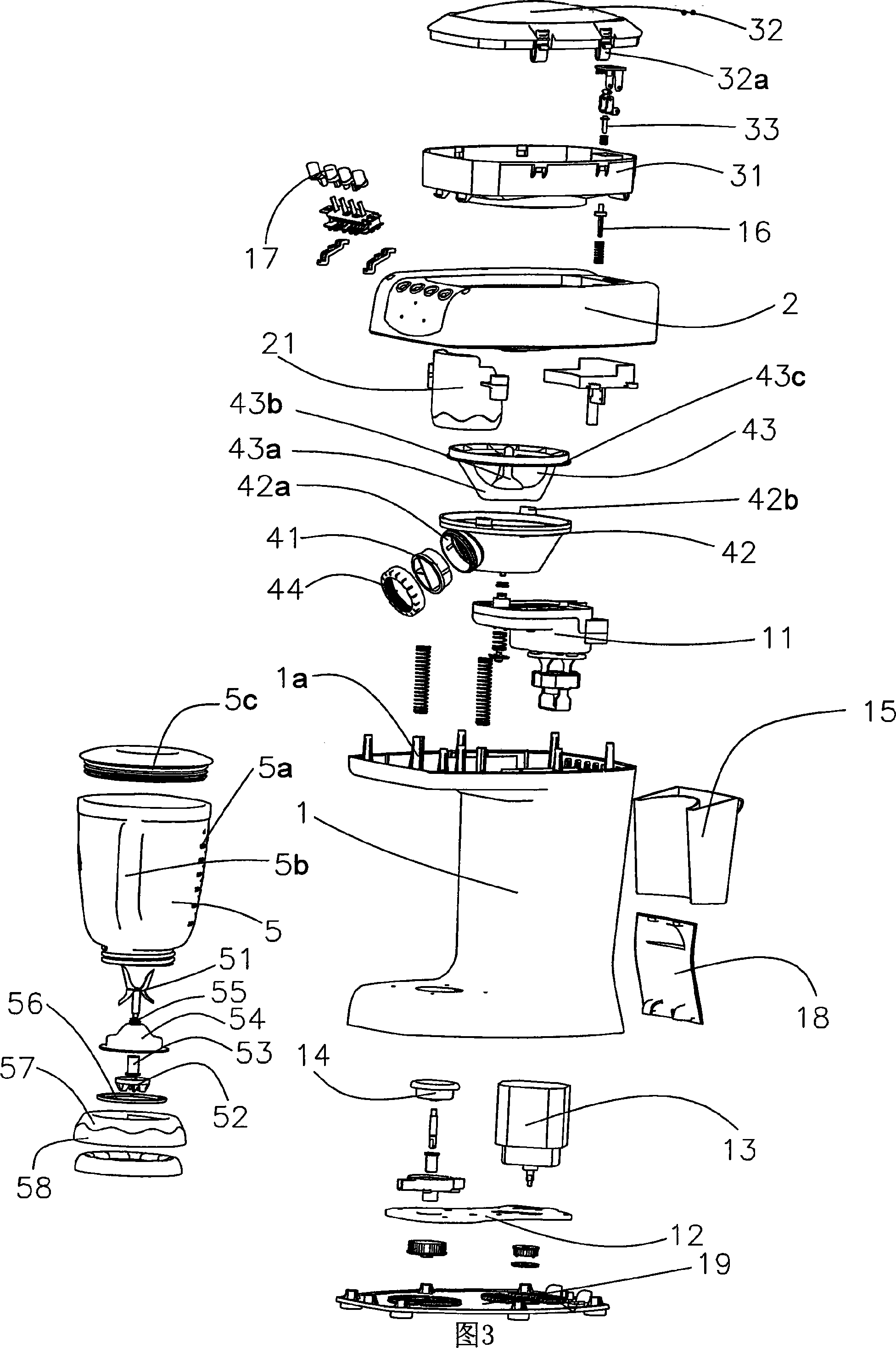 Double-motor type ice-breaking mixer