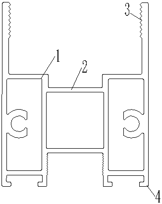 Transverse sectional material for window sash of rotary open shutter and locking system thereof