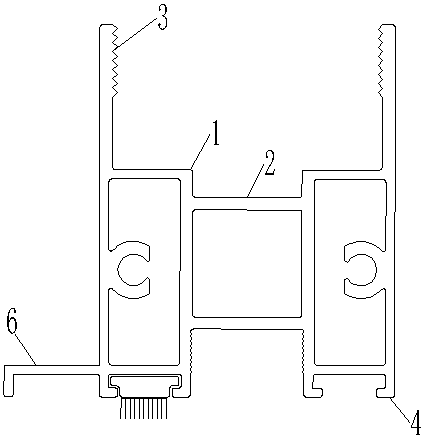 Transverse sectional material for window sash of rotary open shutter and locking system thereof