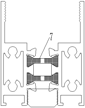 Transverse sectional material for window sash of rotary open shutter and locking system thereof