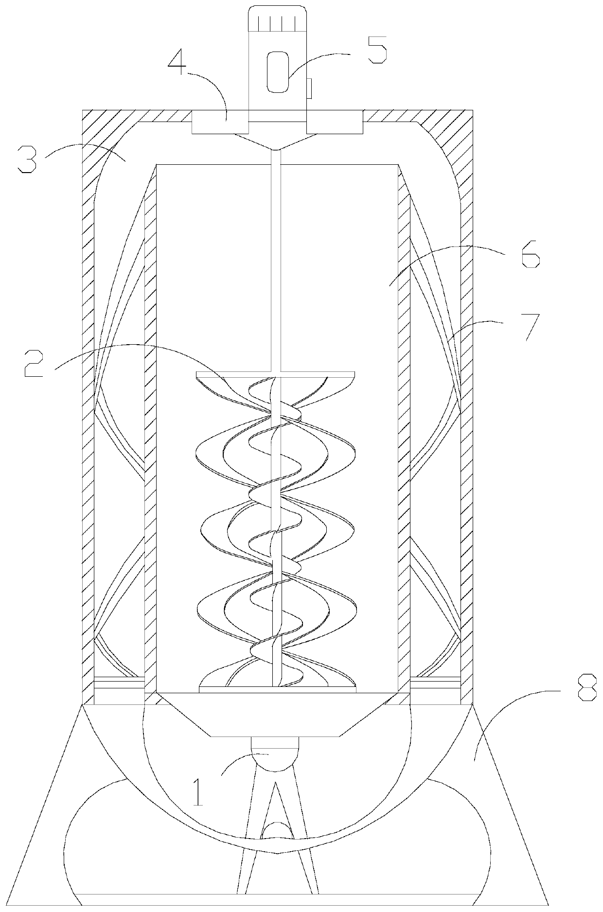 Sanitary towel slurry concentrating and refining reamer temperature control stirrer