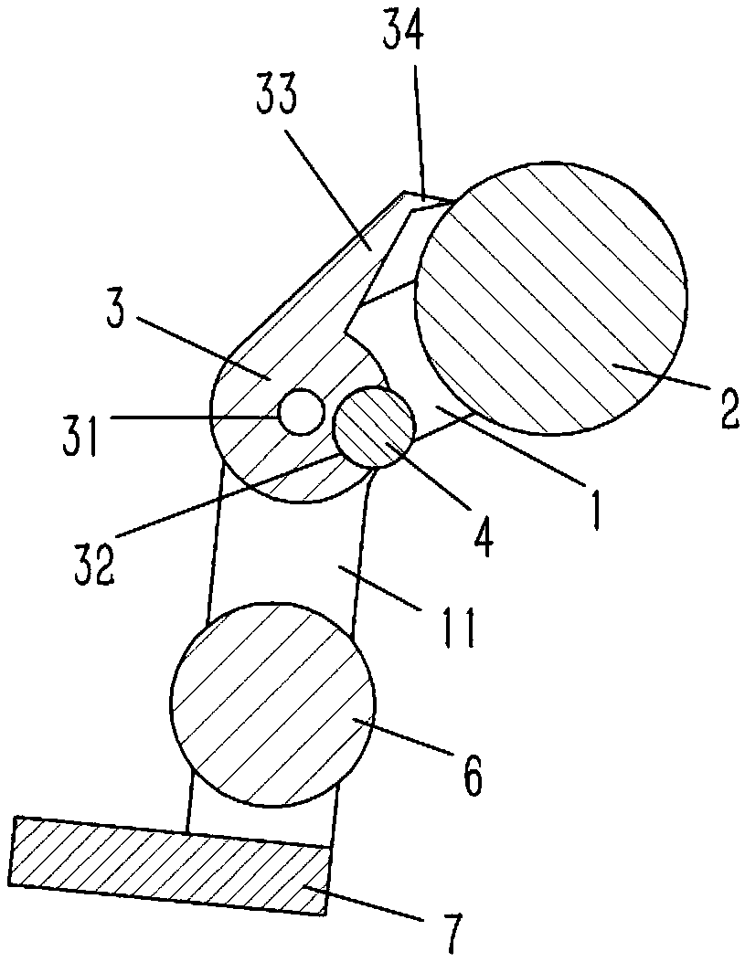 Guide wheel cutting mechanism on film wrapping packing machine