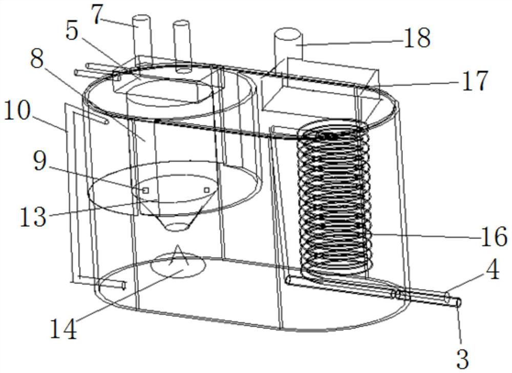 Vertical U-shaped gasification heating equipment