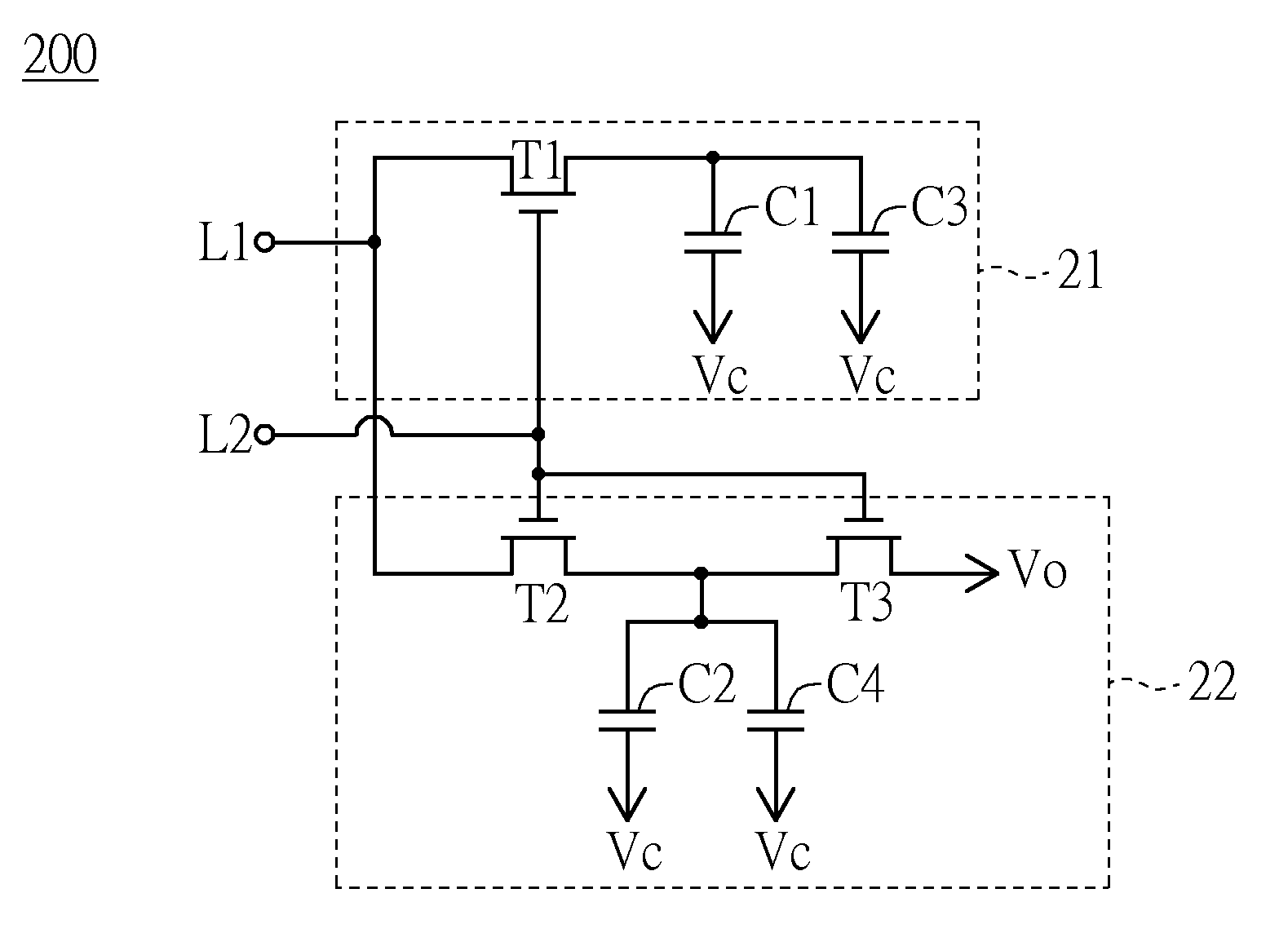 Pixel circuit structure