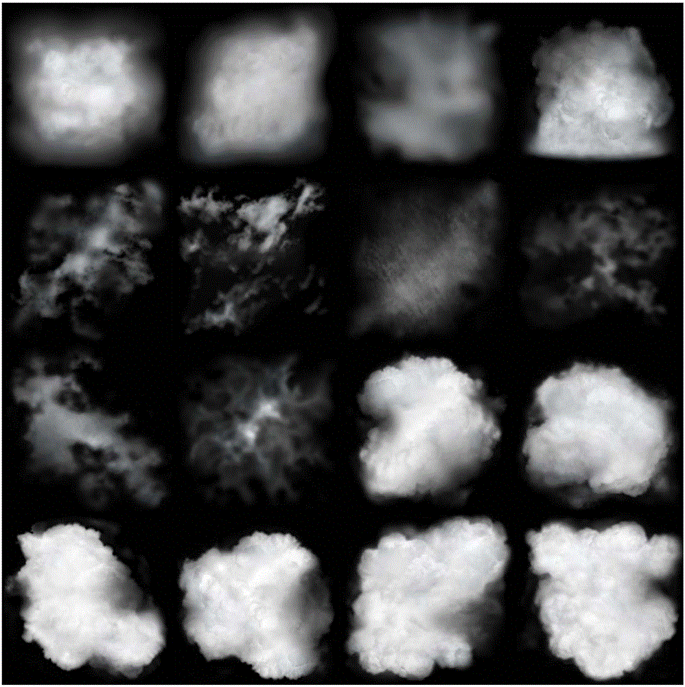 Efficient particle cloud drawing method in flight scene simulation