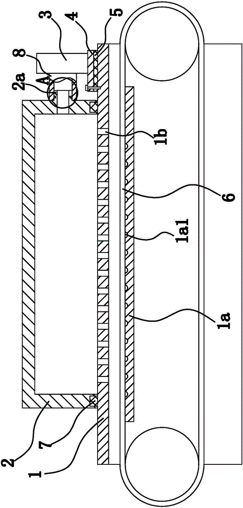 Cooling device applied to food conveyer belt