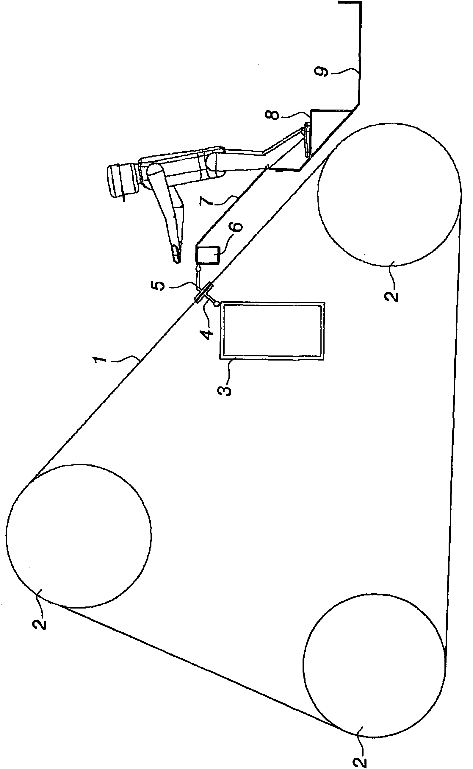 Device for maintenance of the metal belt