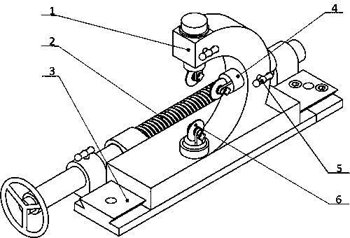 Three-jaw type follower rest special for turning large-pitch threaded rods