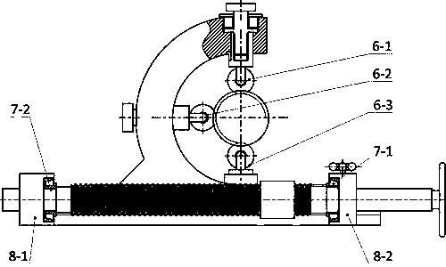 Three-jaw type follower rest special for turning large-pitch threaded rods