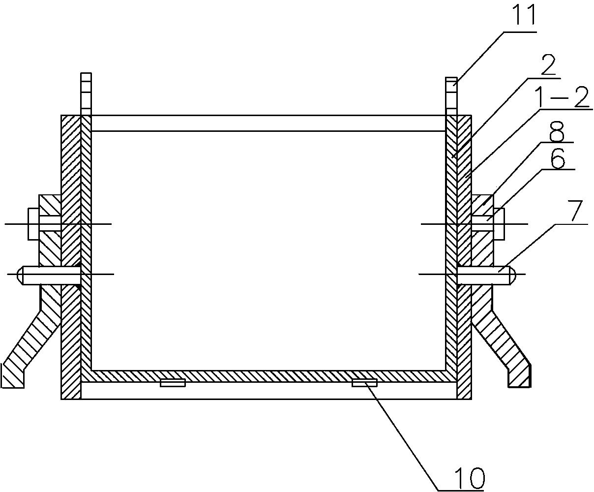 Toppled type garbage transfer box with tilting overhead door