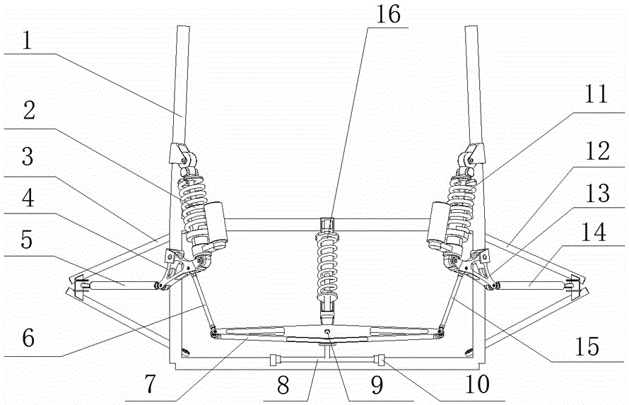Anti-pitching automobile suspension system