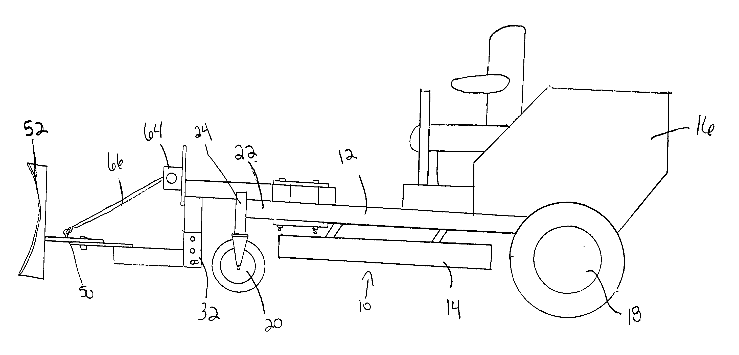 Snow plow and attachment system for zero turning radius mower