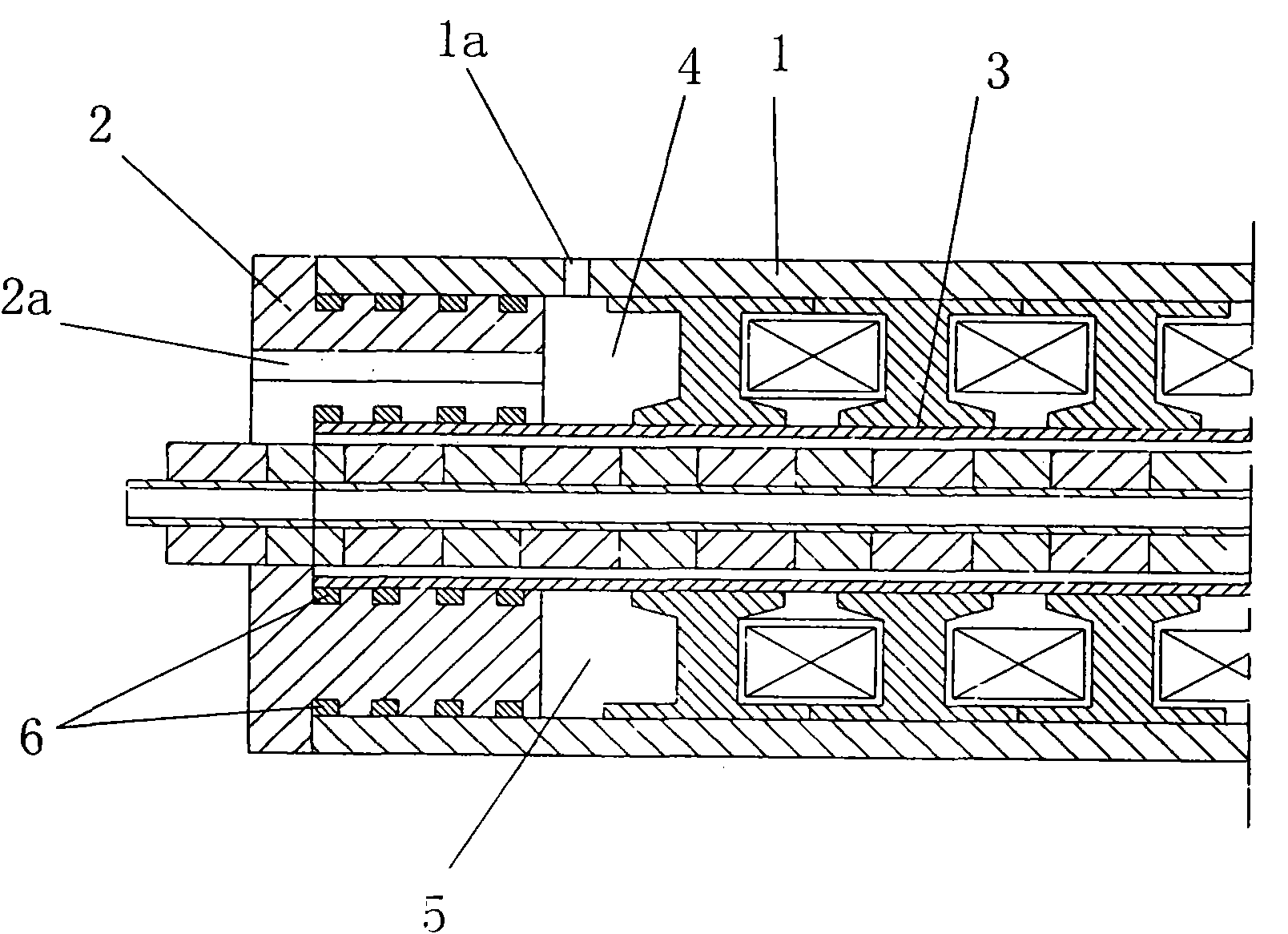 Linear electric motor primary heat dissipation structure applied to underground oil extractor