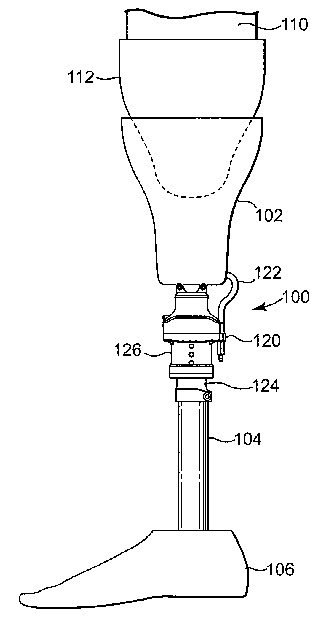 Vacuum pump with shock absorption and controlled rotation for prosthetic devices