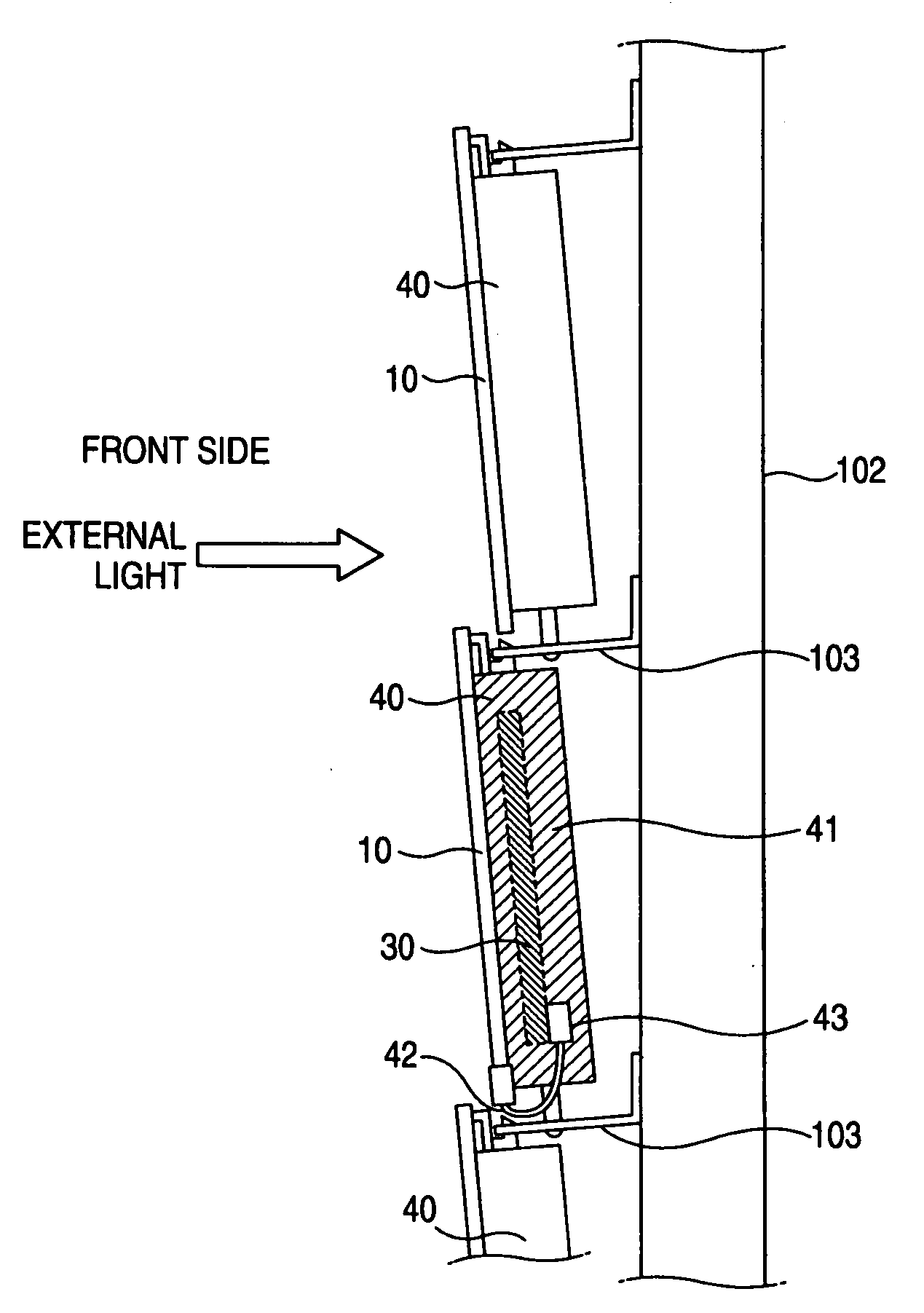 Large-sized display apparatus and display device and display module used in large-sized display apparatus