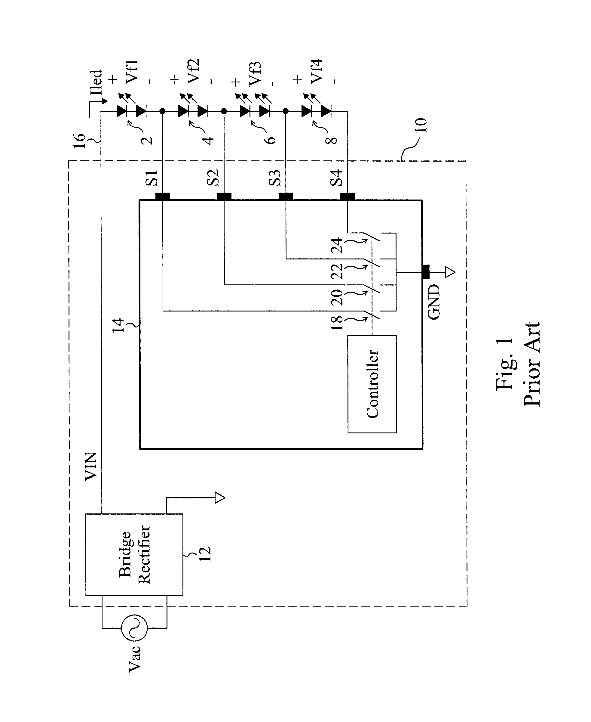 Linear LED driver and control method thereof