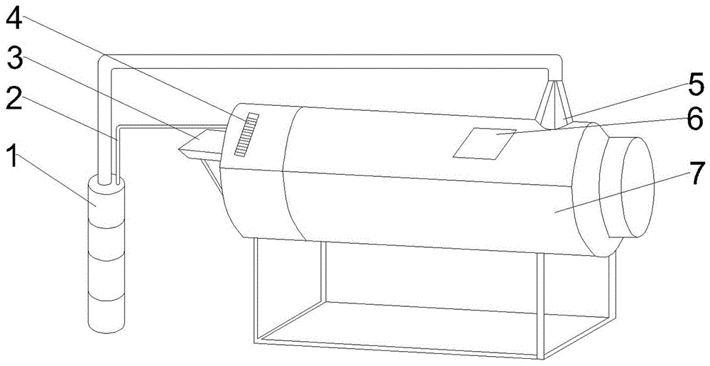 Hot air tea fixation machine