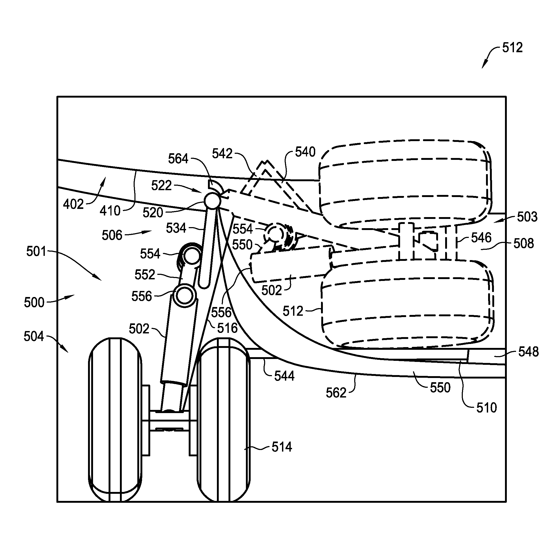 Fuselage-mounted landing gear assembly for use with a low wing aircraft