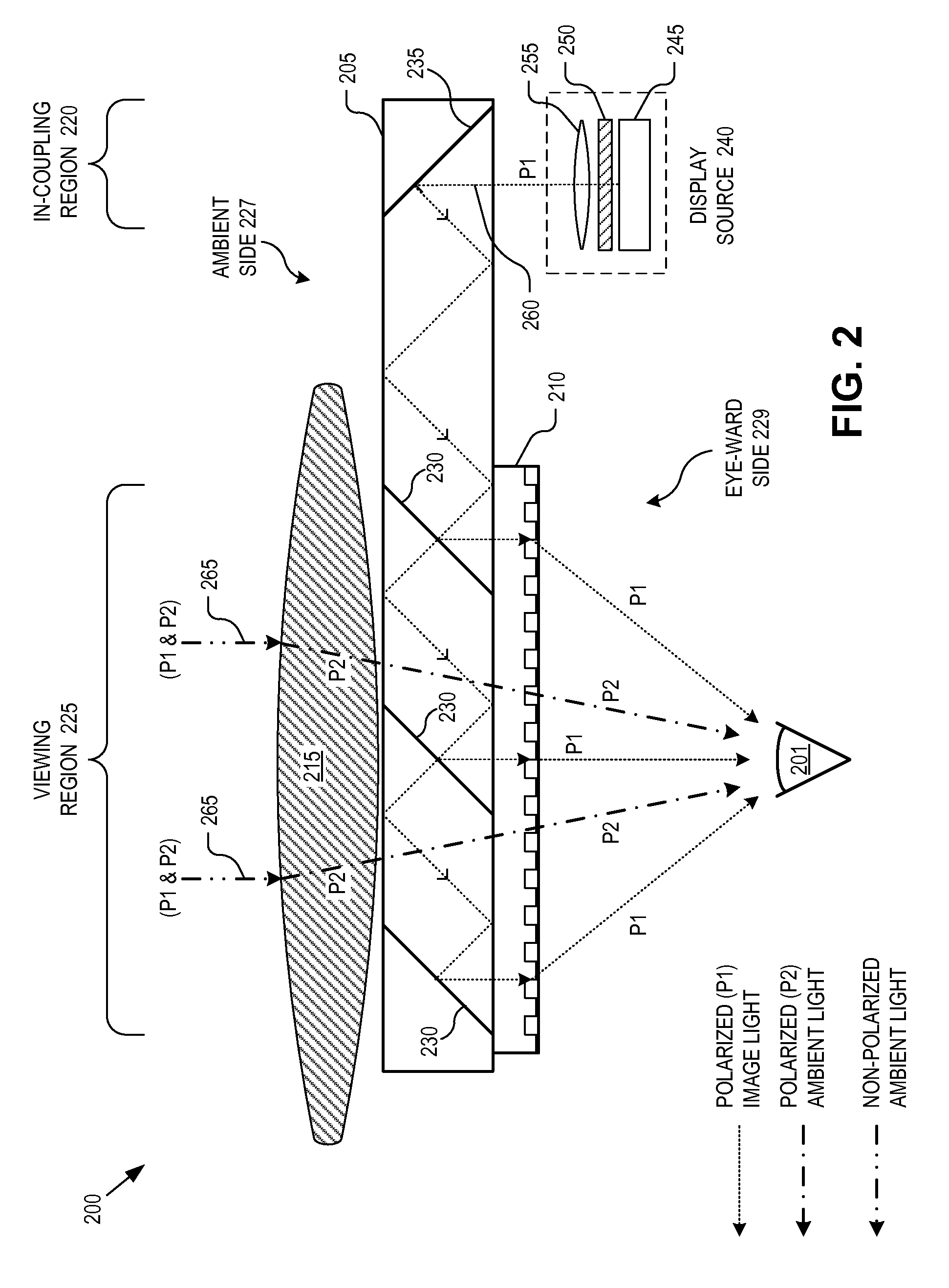Near-to-eye display with diffractive lens