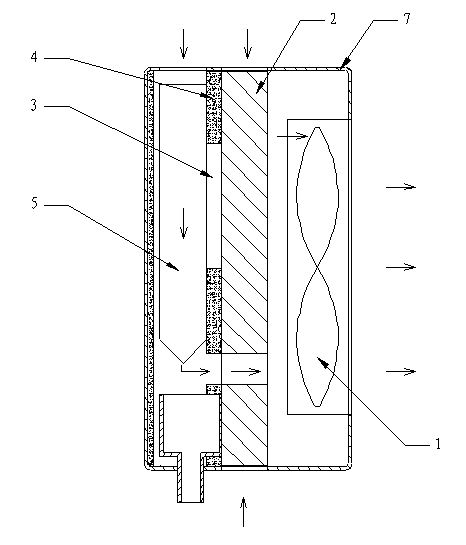 Water drain type electric cabinet dehumidifier