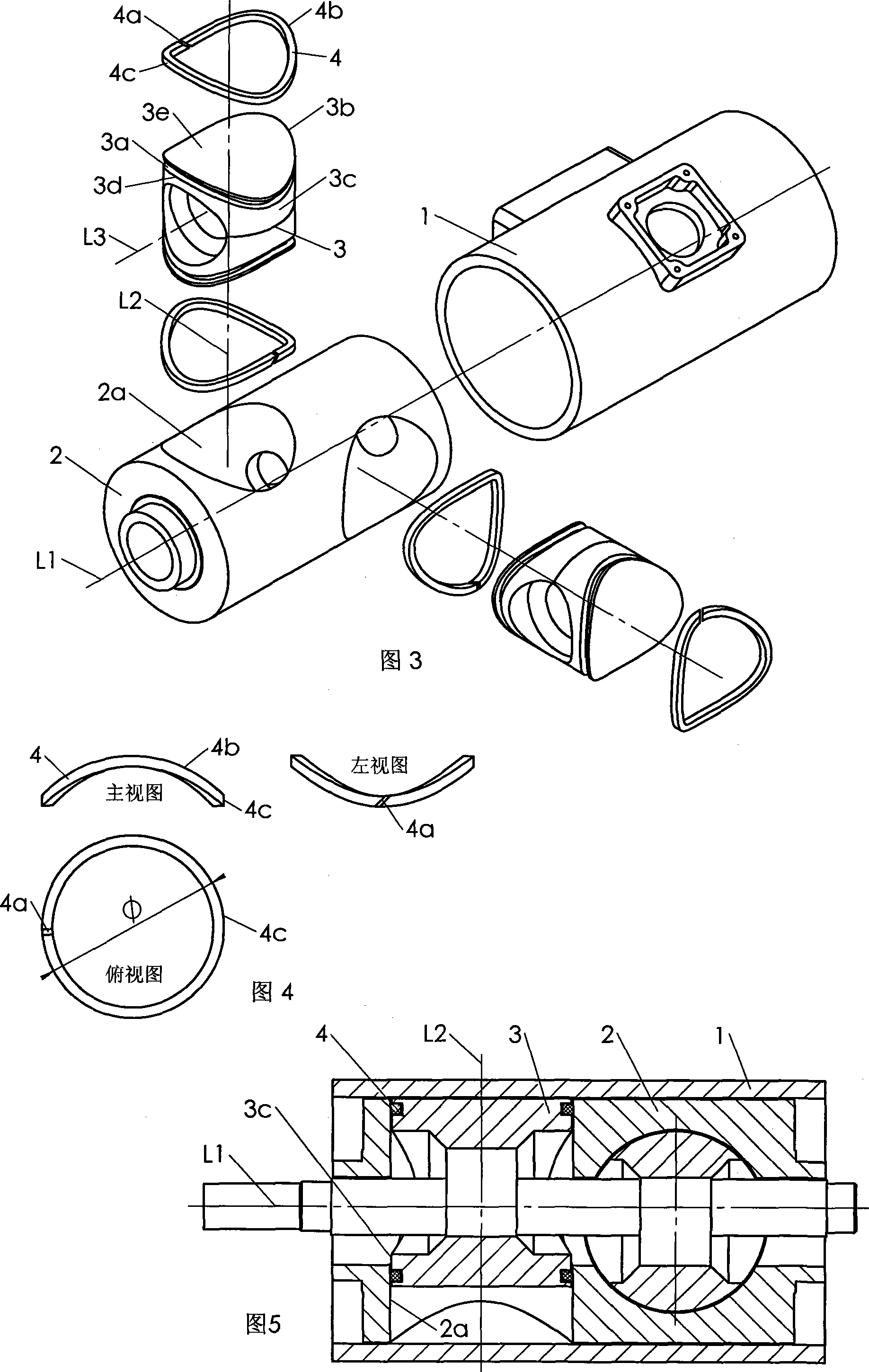 Piston dynamic seal apparatus used for Calor fluid machine