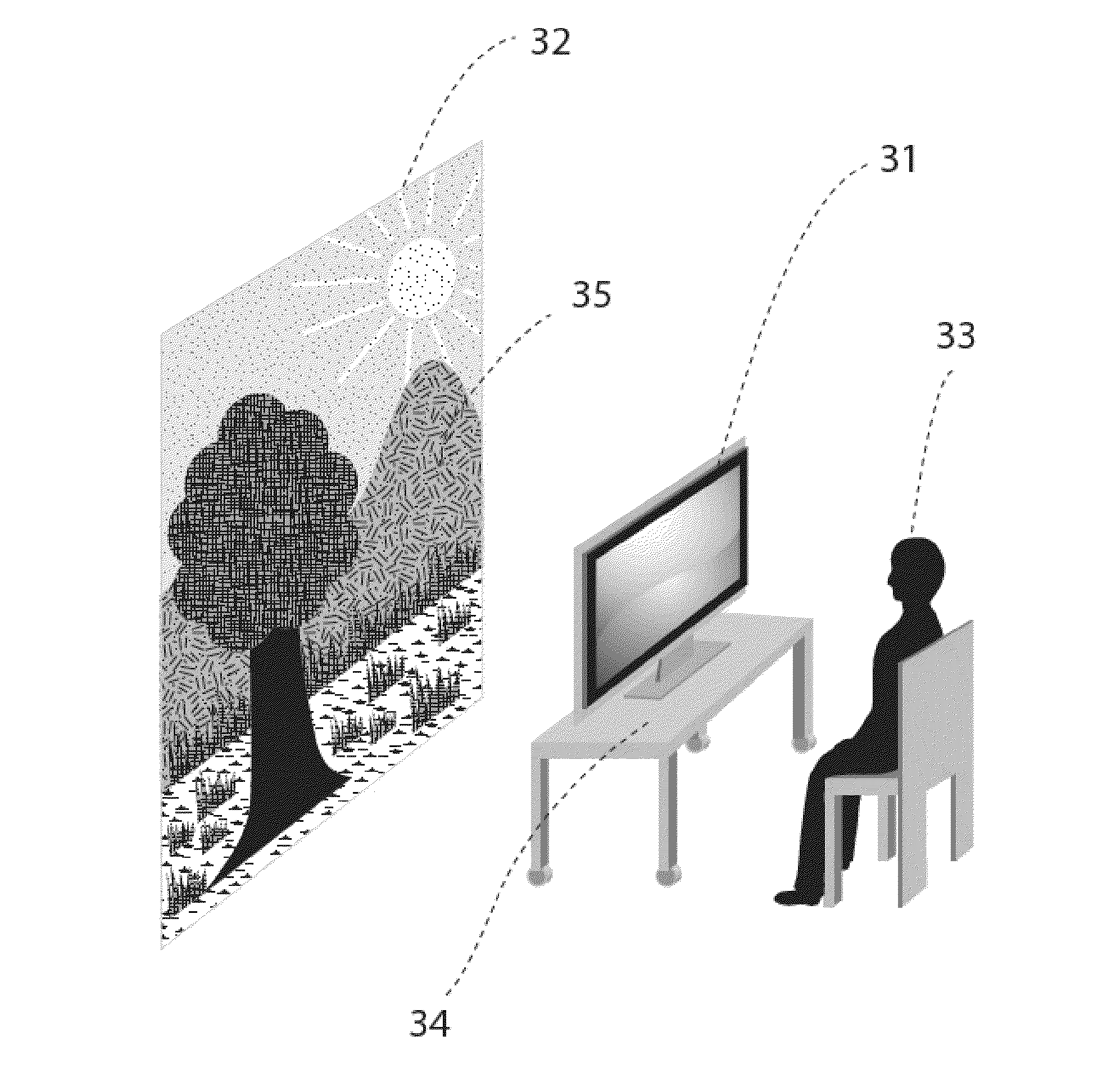 Methods and viewing systems for inhibiting ocular refractive disorders from progressing