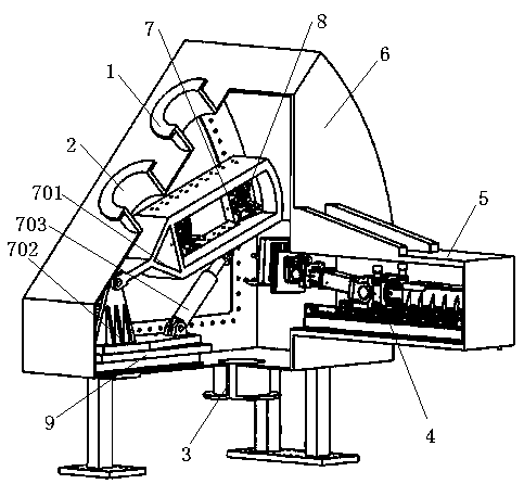 Shield tunneling machine robot tool changing experiment device