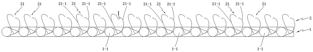 A warp knitted self-hook fabric and its manufacturing method