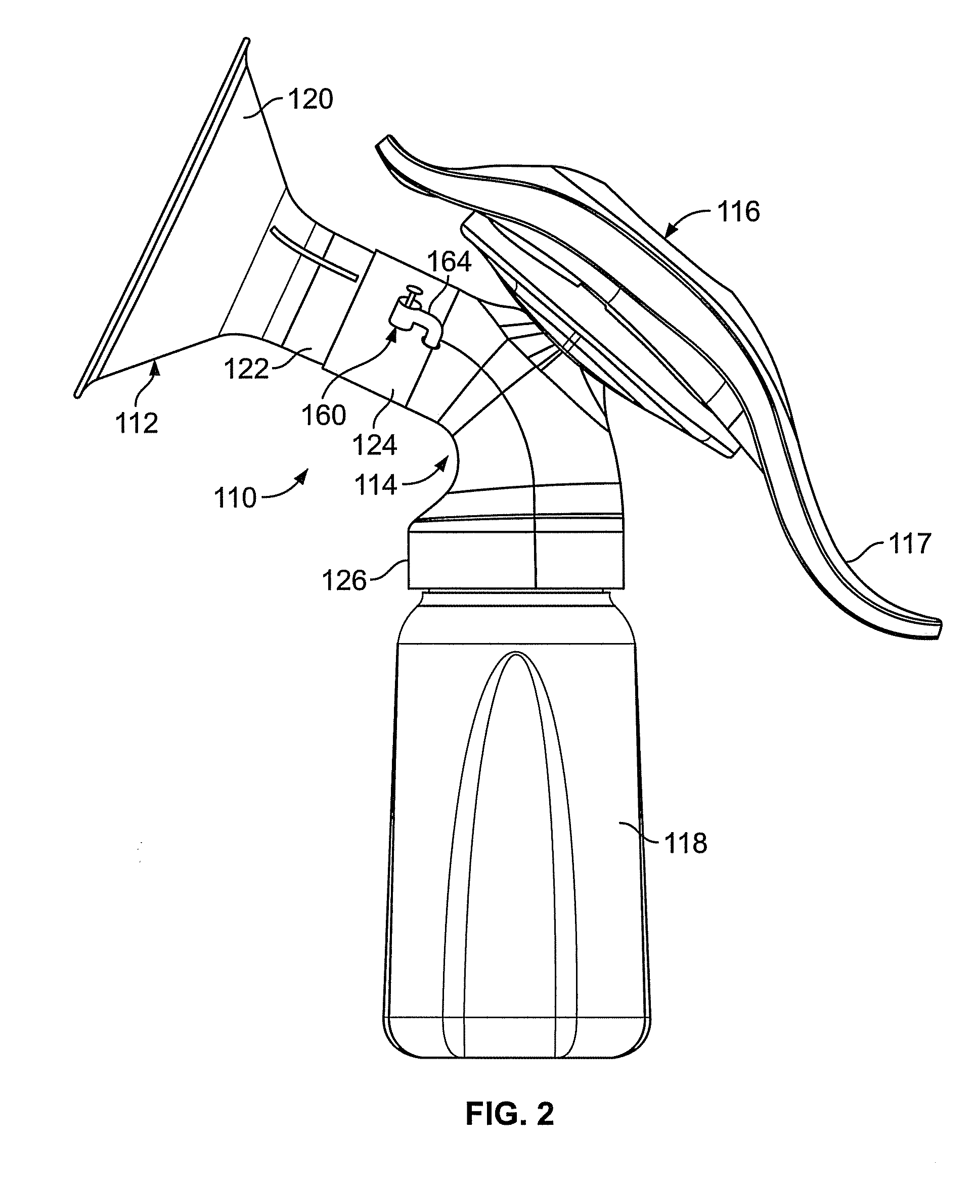 Method and Apparatus for Minimum Negative Pressure Control, Particularly for a Breastpump with Breastshield Pressure Control System