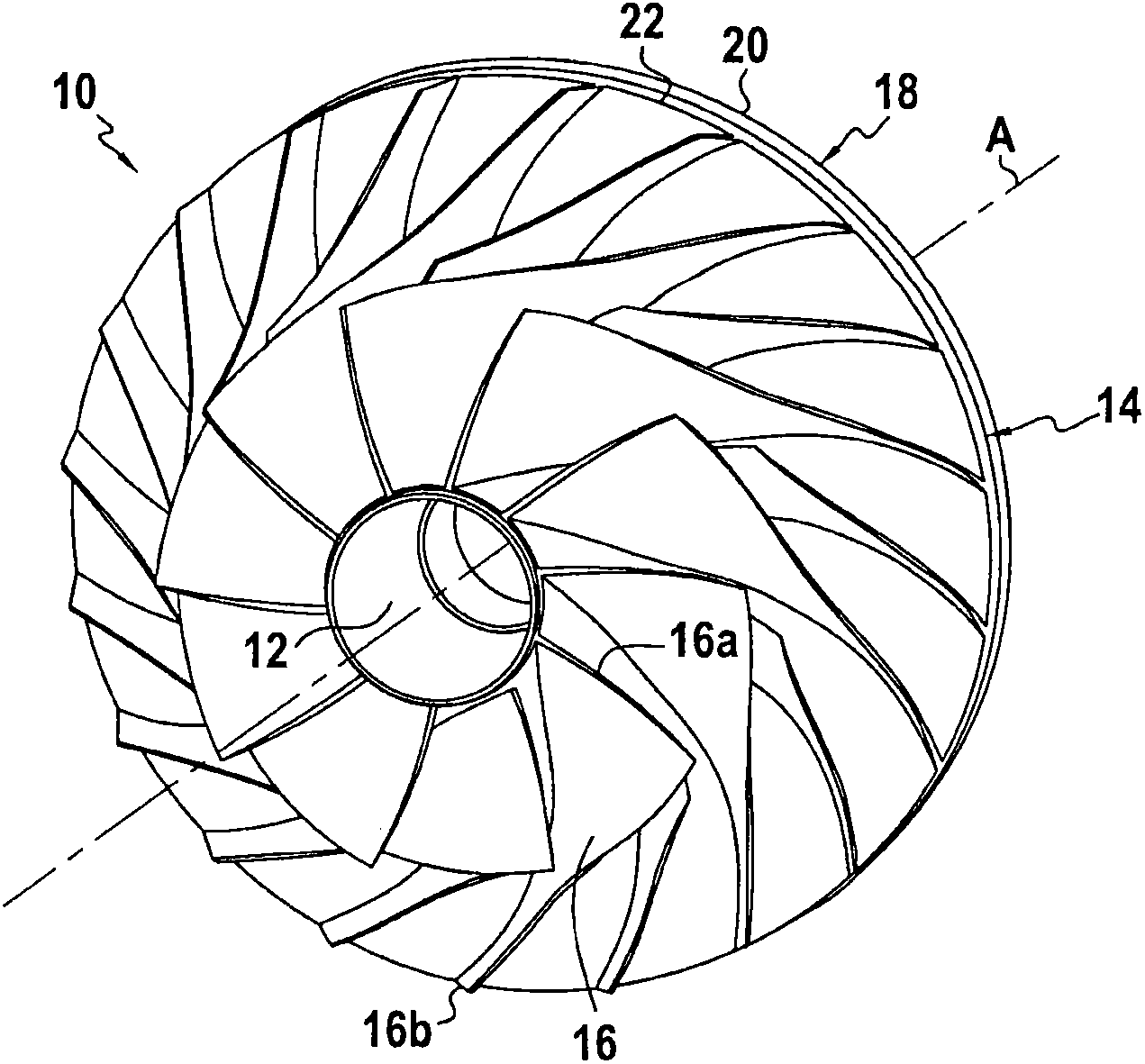 Erosion indicator for compressor wheel