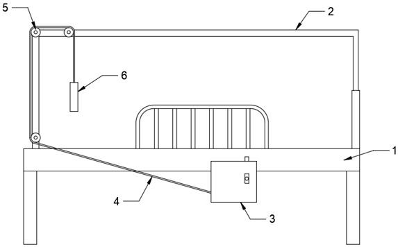 Winch mechanism for orthopedic traction bed