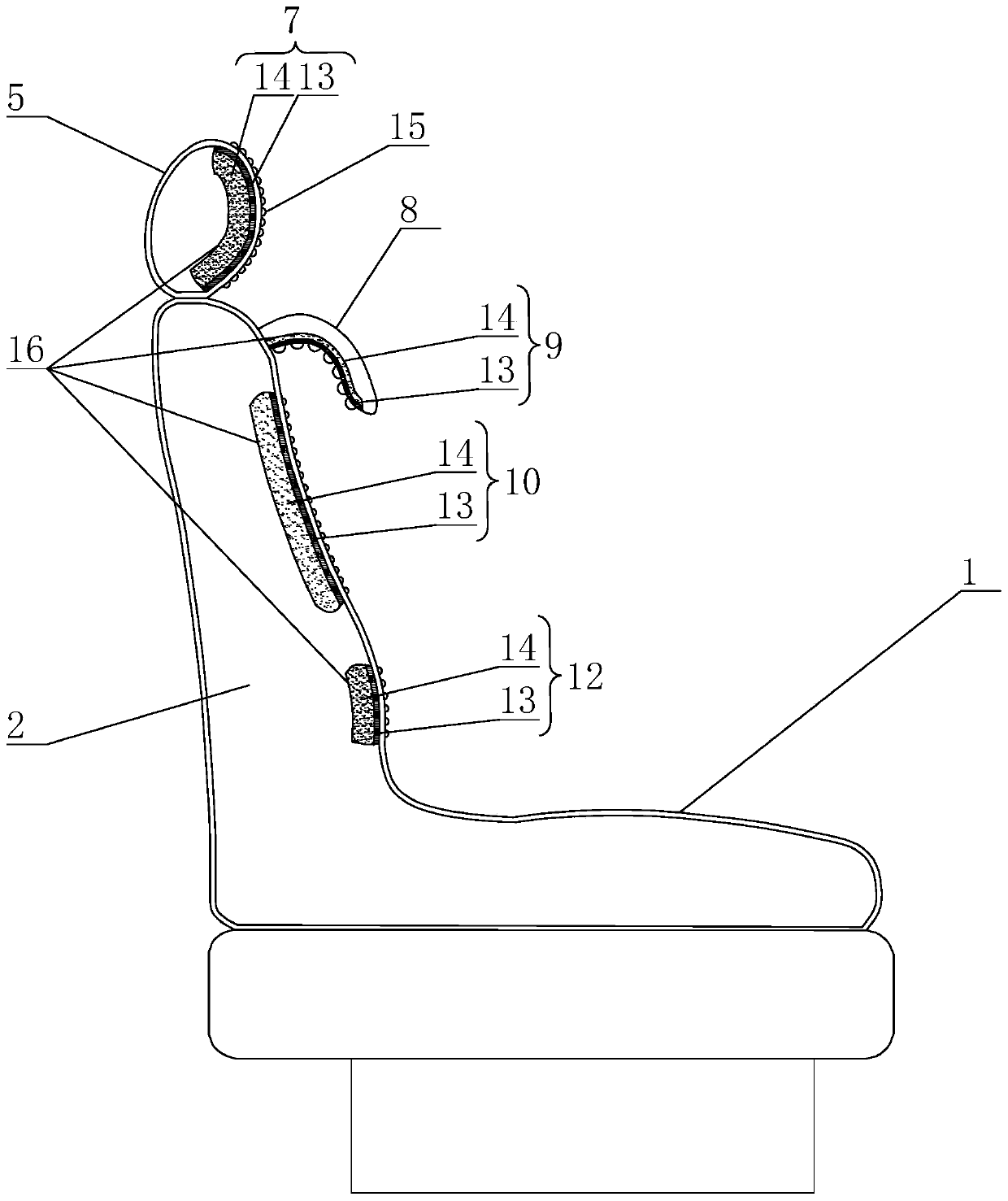 Automatic massage armchair based on music treatment