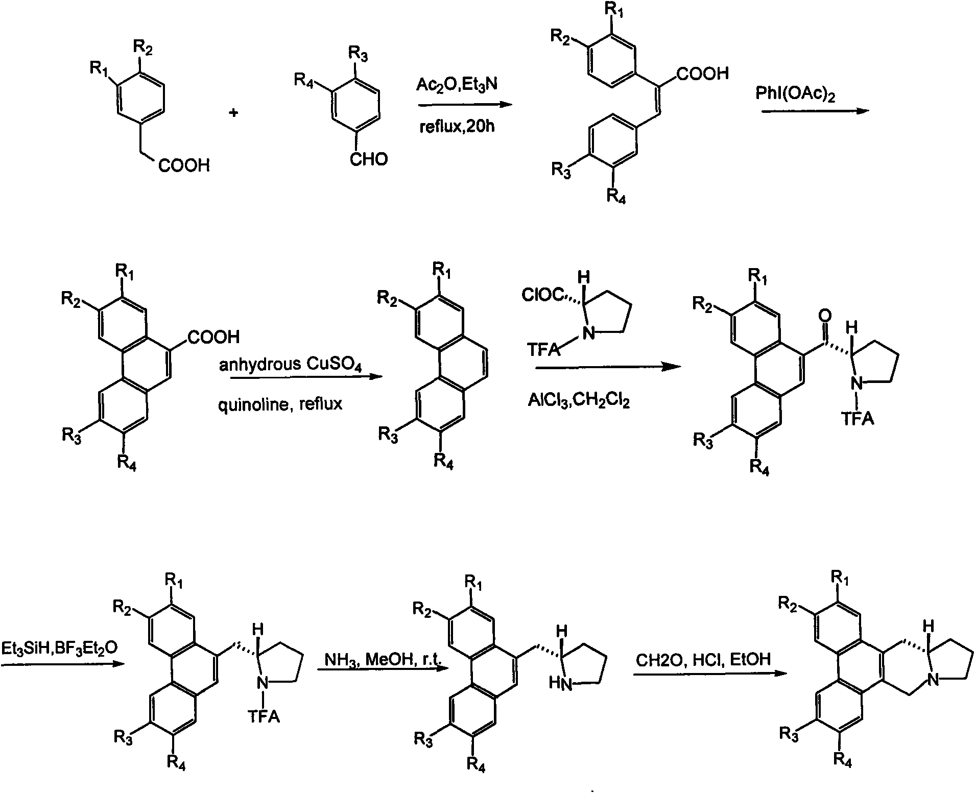 Tylophora ovata base analogs with anti-tumor activity and preparation method and use thereof