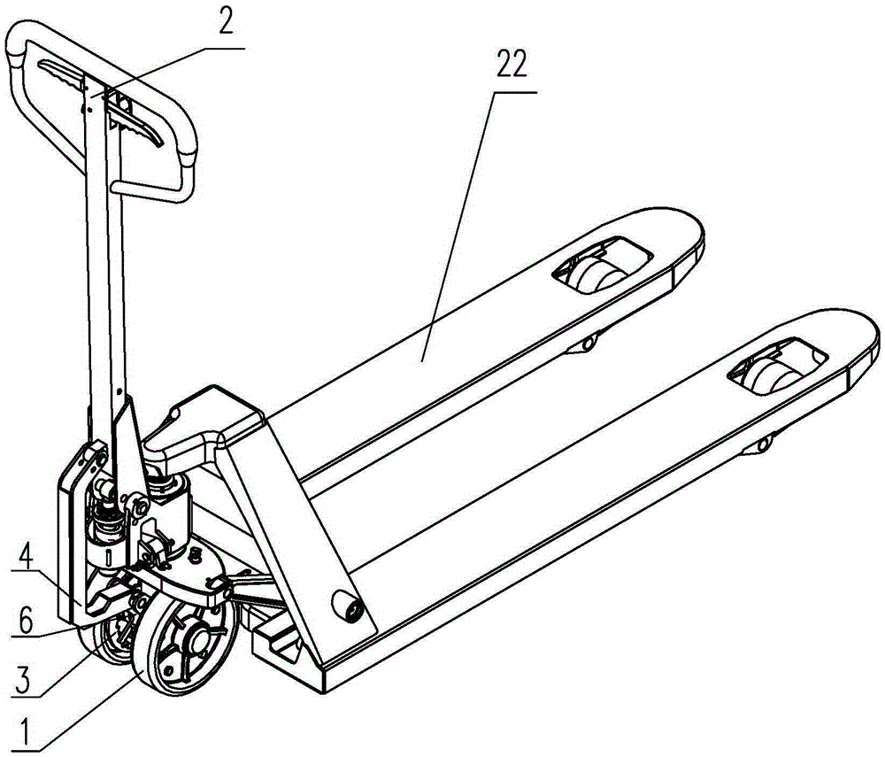 Manual pallet jack with power assisting device