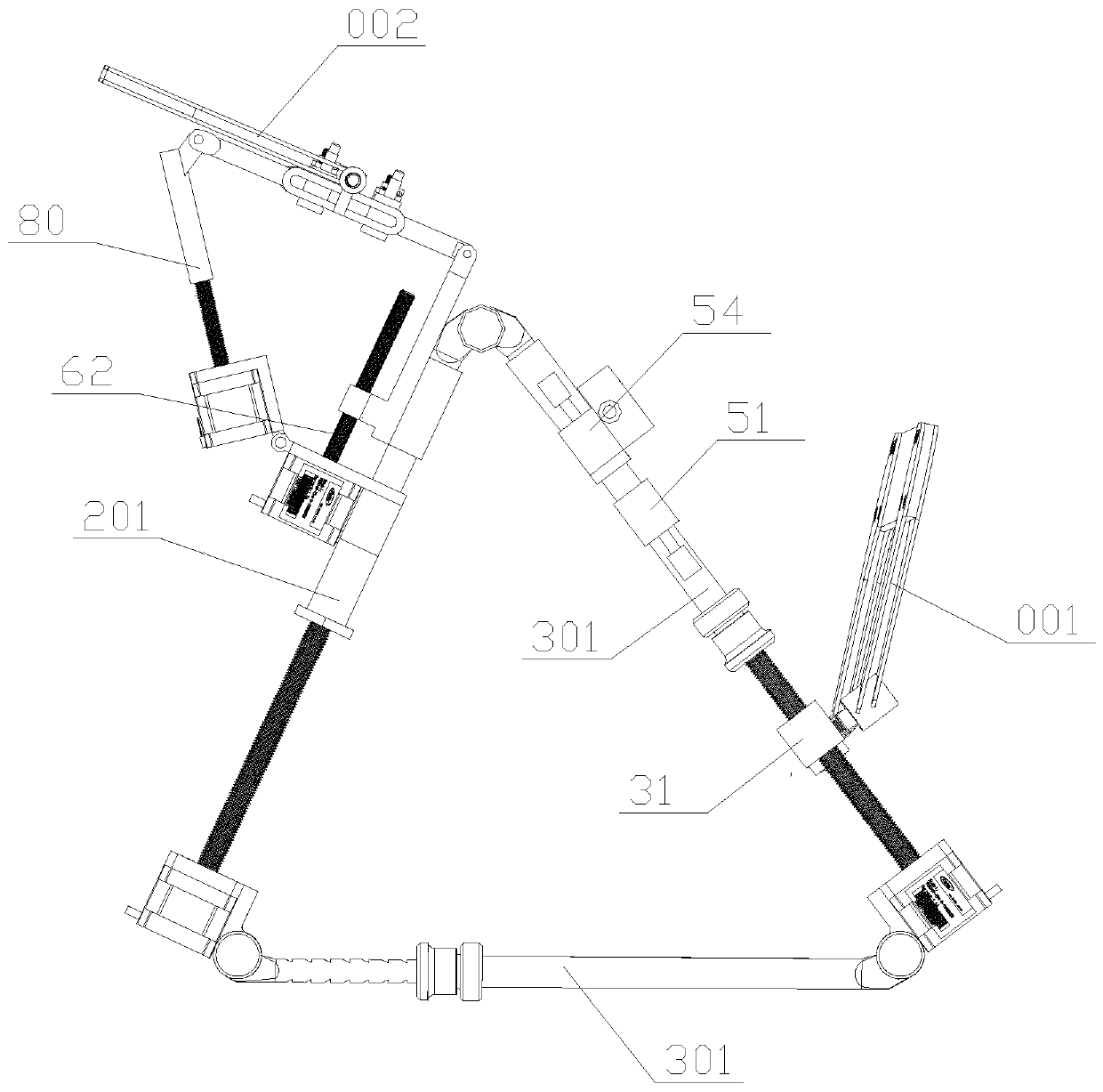 Automatic traction device for tibia fracture setting operation
